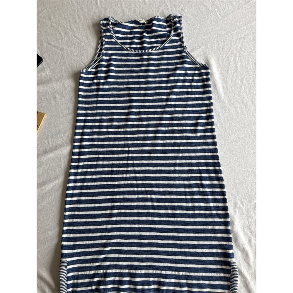Jane and Delancey Blue White Striped Cotton Tank Dress XS Sleeveless Casual